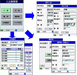 バーコード端末機能画面